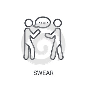 Swear icon. Trendy Swear logo concept on white background from P