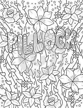 Swear Words Coloring Page For Adult