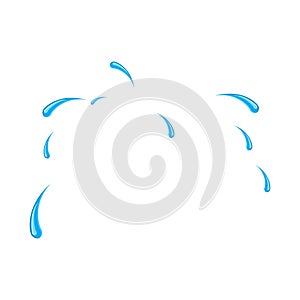 Sweat drops for comic book character vector design isolated on w photo