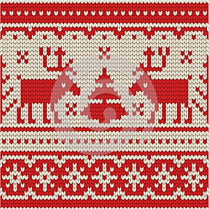 Sweater with deer, seamless pattern