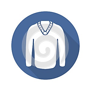 Sweater flat design long shadow icon