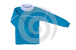 Sweater knit children isolate on white background.