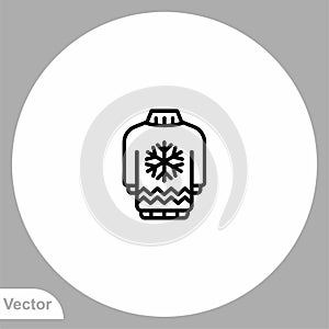 Sweater vector icon sign symbol