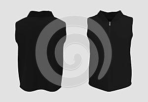 Sweater vest mockup in front and back views photo