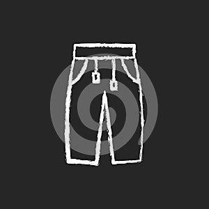 Sweatpants chalk white icon on dark background