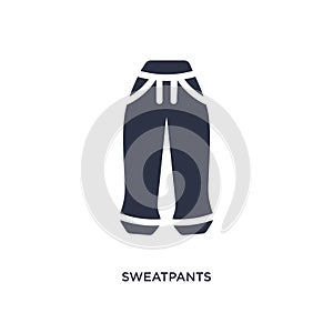 sweatpants icon on white background. Simple element illustration from clothes concept photo