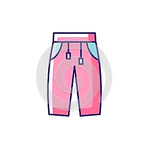 Sweatpants pink RGB color icon