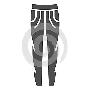 Sweatpants solid icon, sports clothes concept, sports trousers sign on white background, pants icon in glyph style for