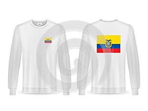Sweatshirt with Ecuador flag