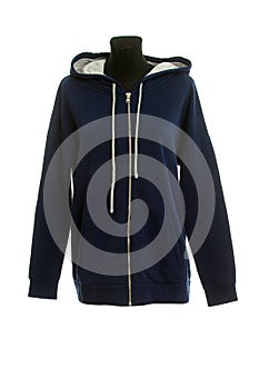 Sweatshirt jacket, isolated on white