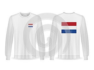 Sweatshirt with Netherlands flag