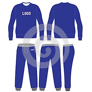 Sweatshirt and Pant custom design blue color