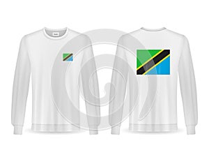 Sweatshirt with Tanzania flag