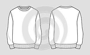 Sweatshirt technical sketch