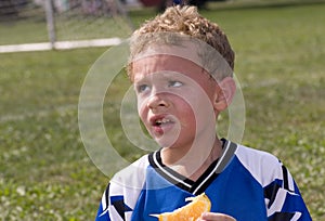 Sweaty Soccer Player