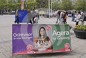 SWEDEN EU ELECTION BANNERS