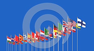 Sweden; Finland; 3d illustration; nato; Applied; negotiations; flag; member; join; summit; membership; conflict; brussels; usa;