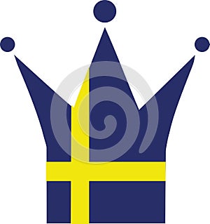 Sweden flag crown