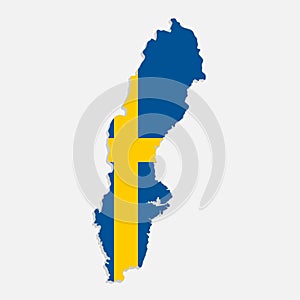 sweden flag map