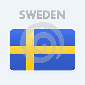 Sweden Flag vector illustration