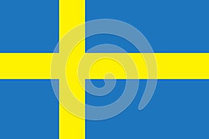 Sweden Flag vector illustration. Sweden Flag.
