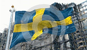 Sweden Flag Waving