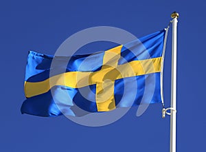 Sweden flag waving