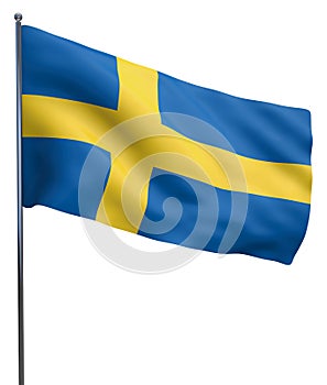 Sweden Flag Waving