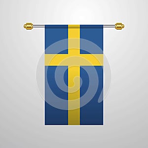 Sweden hanging Flag