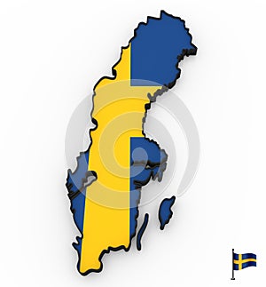 Sweden high detailed 3D map