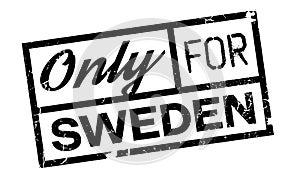 Only For Sweden rubber stamp