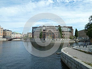 Sweden, Stockholm - the Riksdagshuset in Stockholm.
