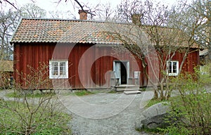 Sweden, Stockholm, Skansen Open-Air Museum, Farm Labourers Cottage photo