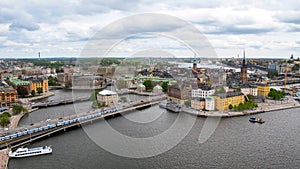 Sweden Stockholm. Wonderful aerial panorama