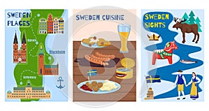 Sweden Touristic Cards Set