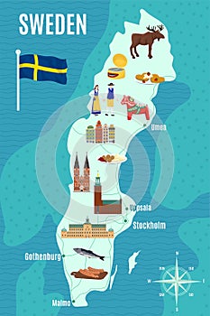 Sweden Touristic Map