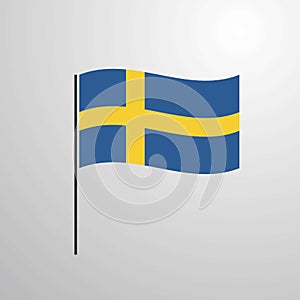 Sweden waving Flag