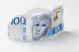 Swedish banknote 100 krona photo