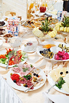 Swedish buffet style breackfast