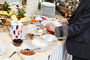 Swedish buffet style breakfast