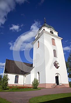 Church in the city of Rattvik on the shore of Lake Siljan. Sweden photo