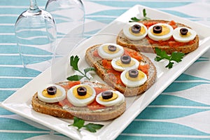 Swedish cod roe spread sandwich photo