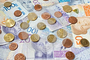 Swedish Currency, Crowns, Coins and bills