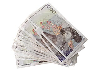 Swedish currency - 1000 Kronor