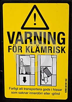 Swedish danger sign