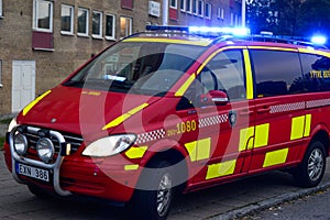 Swedish firefighting truck