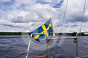 Swedish Flag on Boat
