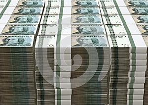 Swedish Krona Notes Pile
