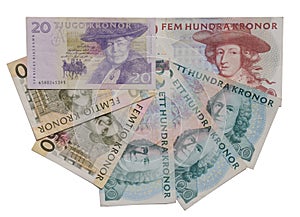 Swedish kronor banknotes