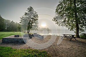 Swedish lake at the morning